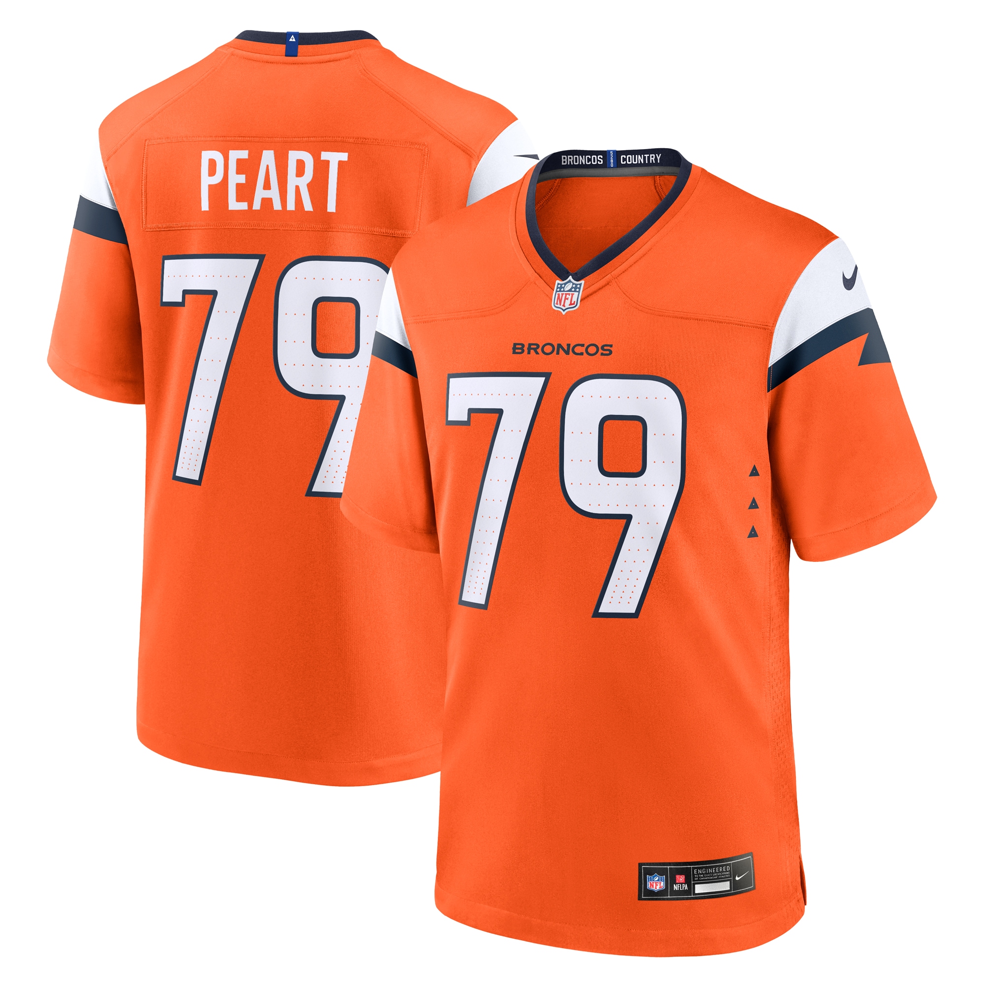 Matt Peart Denver Broncos Nike Team Game Jersey Orange
