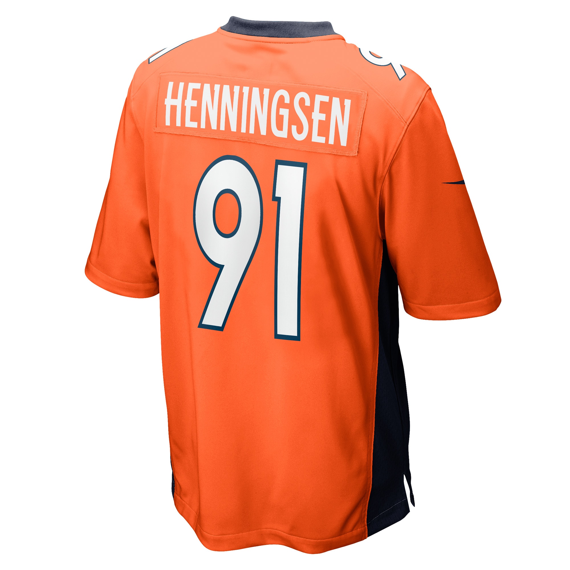 Matt Henningsen Denver Broncos Nike Game Player Jersey Orange - Image 3