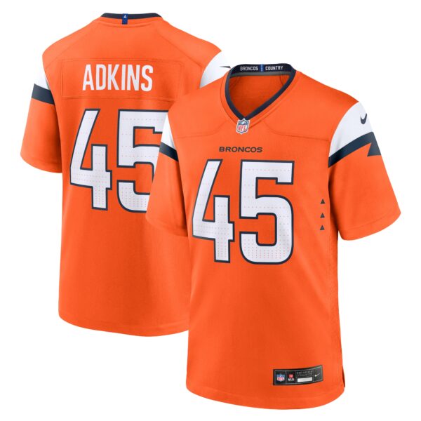 Nate Adkins Denver Broncos Nike Team Game Jersey Orange