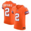 Patrick Surtain II Denver Broncos Nike Alternate Mile High Collection 1977 Throwback Vapor FUSE Elite Jersey Orange