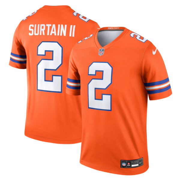 Patrick Surtain II Denver Broncos Nike Alternate Legend Player Performance Top Orange
