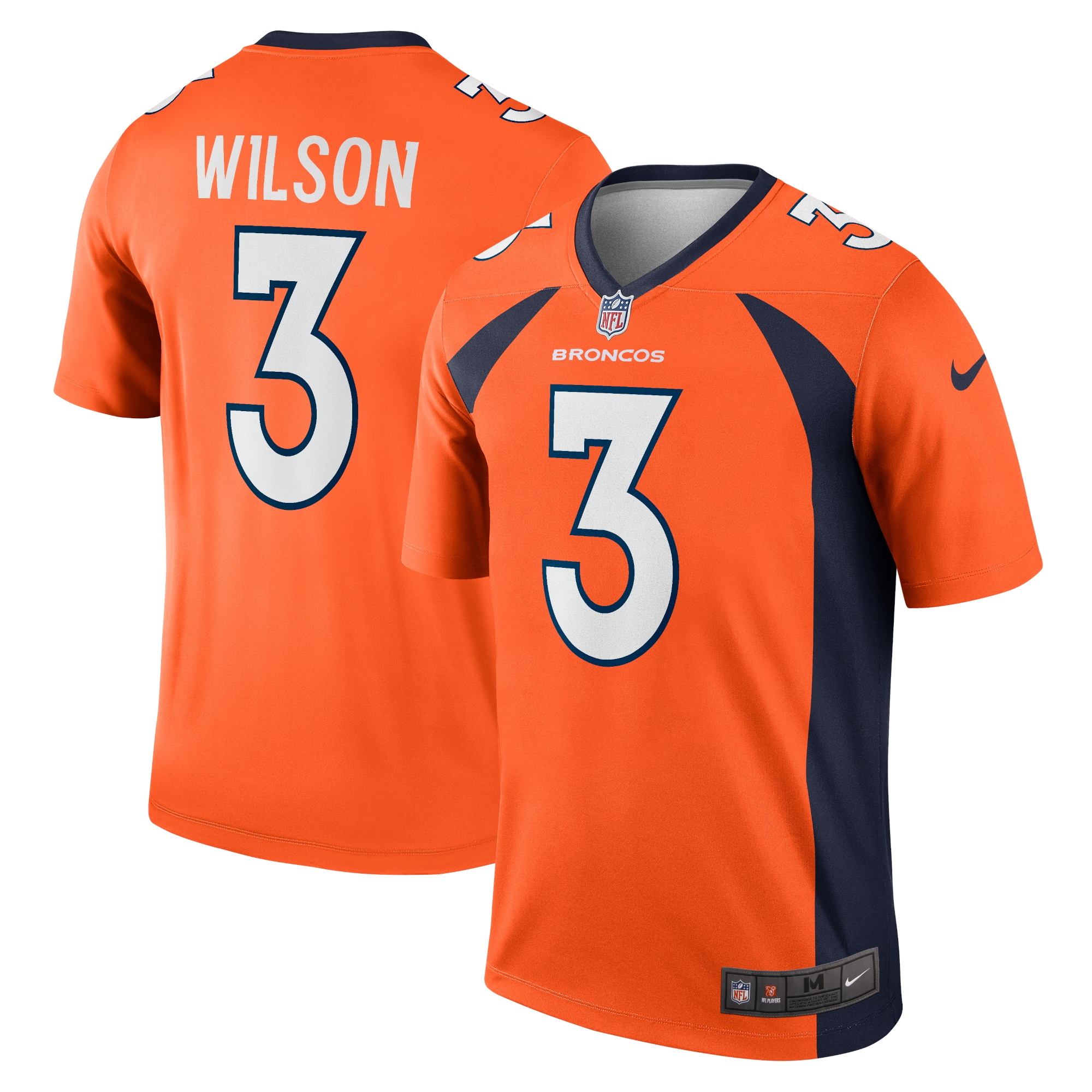 Russell Wilson Denver Broncos Nike Team Legend Player Performance Top Orange
