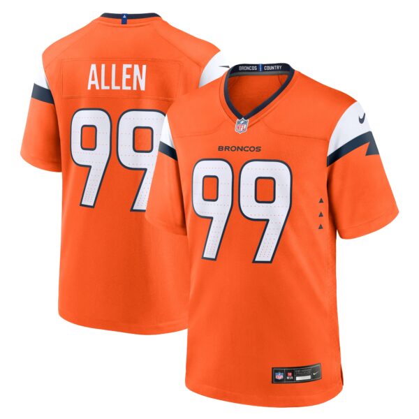 Zach Allen Denver Broncos Nike Team Game Jersey Orange