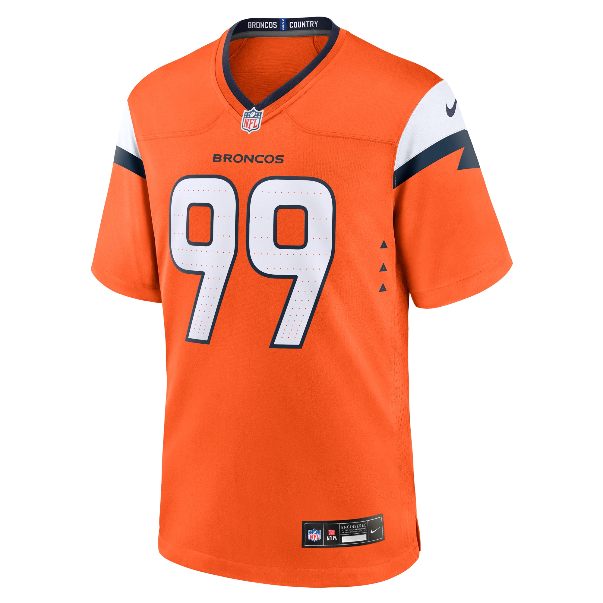 Zach Allen Denver Broncos Nike Team Game Jersey Orange - Image 2