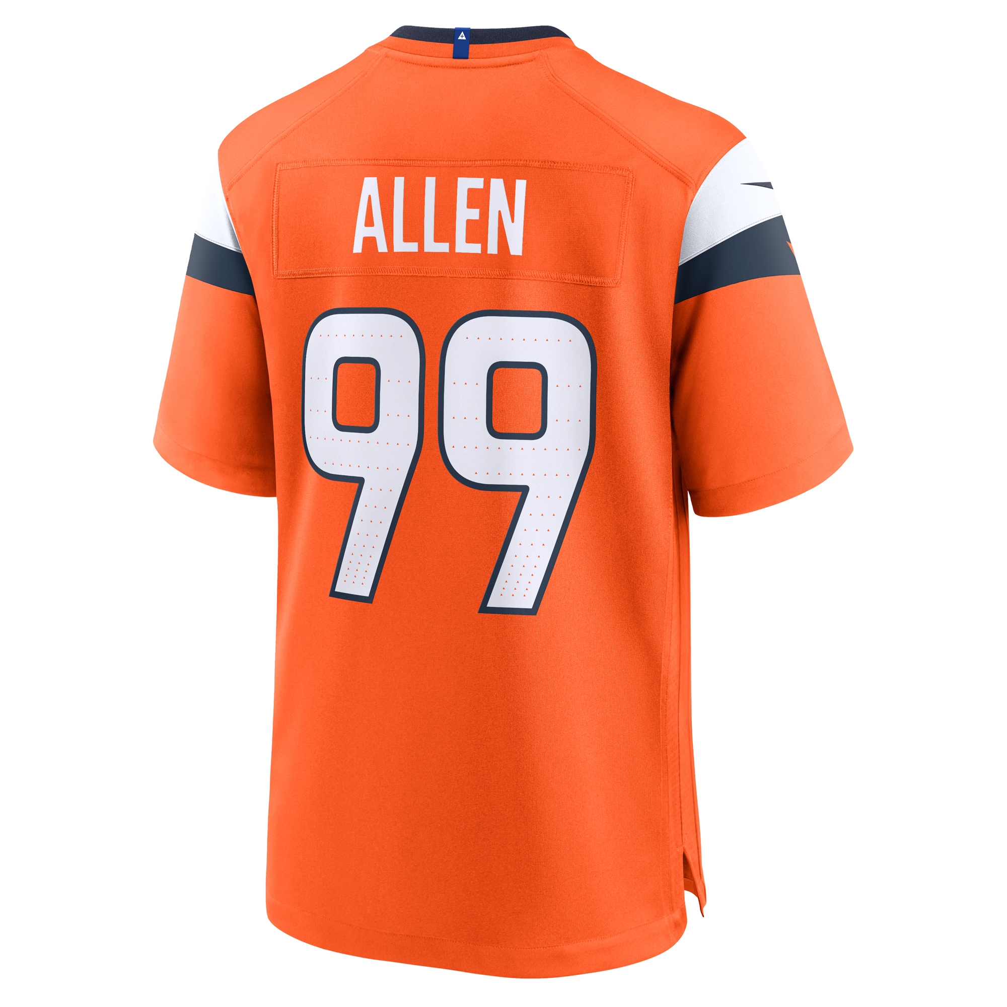 Zach Allen Denver Broncos Nike Team Game Jersey Orange - Image 3