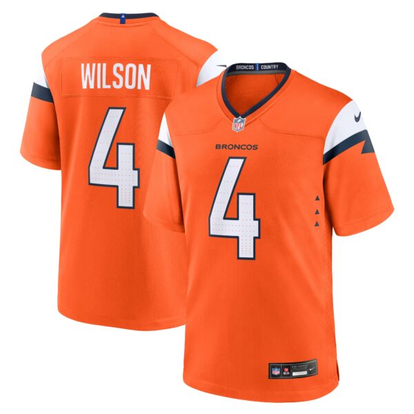 Zach Wilson Denver Broncos Nike Team Game Jersey Orange