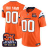 Denver Broncos ACTIVE PLAYER Custom Orange 2024 FUSE 3 Time Champions Throwback Vapor Limited Stitched Football Jersey