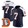 Denver Broncos #7 John Elway Navy 2024 FUSE V2 Throwback Vapor Limited Stitched Football Jersey