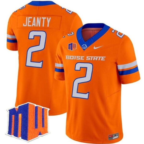 Boise State Broncos #2 Ashton Jeanty Orange 2024 FUSE Vapor Limited Stitched Football Jersey