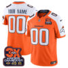 Denver Broncos ACTIVE PLAYER Custom Orange 2024 FUSE 3 Time Champions Throwback Vapor Limited Stitched Football Jersey 1
