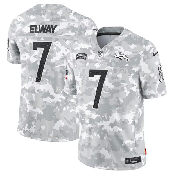 Denver Broncos #7 John Elway Arctic Camo 2024 FUSE Salute To Service Limited Football Stitched Jersey