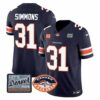 Men’s Denver Broncos Logo Patch Limited Jersey – All Stitched – Navy – Justin Simmons