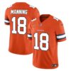 Men’s Denver Broncos Vapor Limited Jersey – All Stitched – Orange – Peyton Manning