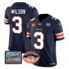 Men’s Denver Broncos Logo Patch Limited Jersey – All Stitched – Navy – Russell Wilson