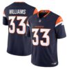 Men’s Denver Broncos 2024 Vapor Limited Jersey – All Stitched – Navy – Javonte Williams