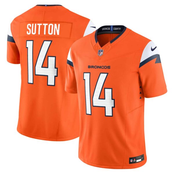 Men’s Denver Broncos 2024 Vapor Limited Jersey – All Stitched – Orange – Courtland Sutton