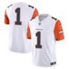 Men’s Denver Broncos Vapor Limited Jersey – All Stitched – Orange Sleeves – #1 Team