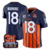 Denver Broncos 3-Time Champions Patch Vapor Limited Jersey V2 – All Stitched – Navy Special – Peyton Manning Jersey