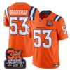Denver Broncos 3-Time Champions Patch Vapor Limited Jersey V2 – All Stitched – Orange – Randy Gradishar Jersey