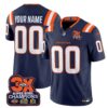 Denver Broncos 3-Time Champions Patch Vapor Limited Custom Jersey V2 – All Stitched – Navy Jersey
