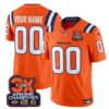 Denver Broncos 3-Time Champions Patch Vapor Limited Custom Jersey V2 – All Stitched – Orange Jersey