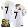 Denver Broncos 3-Time Champions Patch Gold Vapor Limited Jersey – All Stitched – White Gold – John Elway Jersey