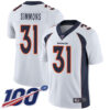 Nike Broncos #31 Justin Simmons White Men’s Stitched NFL 100th Season Vapor Limited Jersey