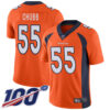 Nike Broncos #55 Bradley Chubb Orange Men’s Stitched NFL 100th Season Vapor Limited Jersey