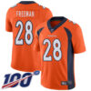 Nike Broncos #28 Royce Freeman Orange Men’s Stitched NFL 100th Season Vapor Limited Jersey