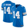 Detroit Lions #14 Amon-Ra St Brown Vapor FUSE Limited Jersey – Blue