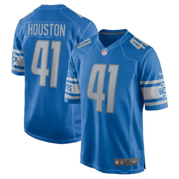 Detroit Lions #41 James Houston Game Jersey – Blue