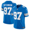 Detroit Lions #97 Aidan Hutchinson Vapor FUSE Limited Jersey – Blue
