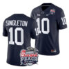 Penn State Nittany Lions #10 Nicholas Singleton 2024 Peach Bowl Navy Jersey 7