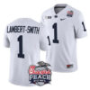 Penn State Nittany Lions #1 Keandre Lambert-Smith 2024 Peach Bowl White Jersey 3