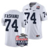 Penn State Nittany Lions #74 Olu Fashanu 2024 Peach Bowl White Jersey 2