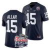 Penn State Nittany Lions #15 Drew Allar 2024 Peach Bowl Navy Jersey 9