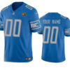 Detroit Lions Active Player Custom Blue 2023 FUSE With John Madden Patch Vapor Limited Stitched Football Jersey