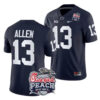 Penn State Nittany Lions #13 Kaytron Allen 2024 Peach Bowl Navy Jersey 3