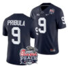 Penn State Nittany Lions #9 Beau Pribula 2024 Peach Bowl Navy Jersey 10