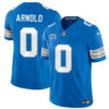 Jersey Detroit Lions #0 Terrion Arnold New Blue 2024 With Dradt Patch FUSE Vapor Limitedjpg 1