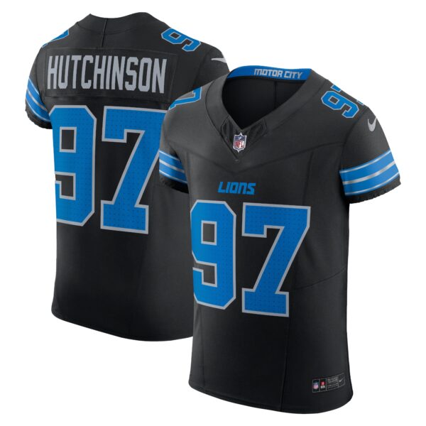 Aidan Hutchinson Detroit Lions Nike Alternate Vapor FUSE Elite Jersey Black