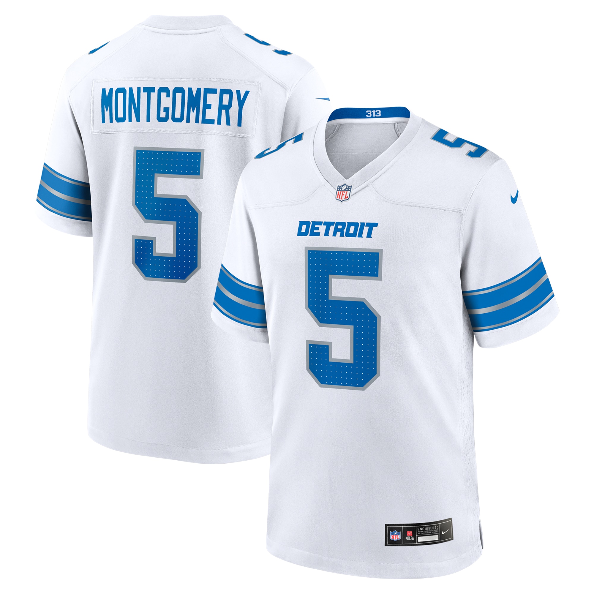 David Montgomery Detroit Lions Nike Game Jersey White