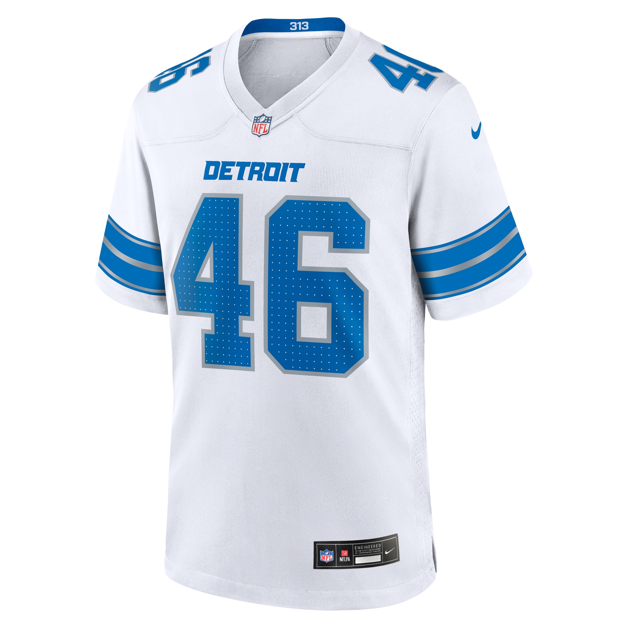Jack Campbell Detroit Lions Nike White Game Jersey White - Image 2