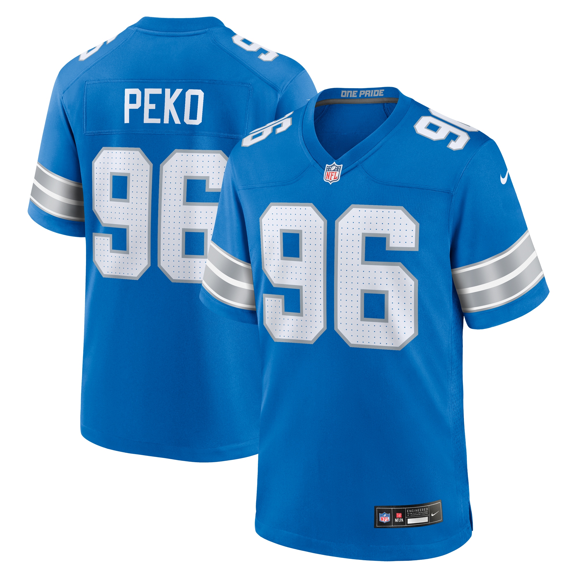 Kyle Peko Detroit Lions Nike Game Jersey Blue
