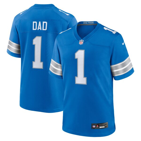 Number 1 Dad Detroit Lions Nike Game Jersey Blue