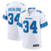 Detroit Lions #34 Alex Anzalone White 2Nd Alternate Game Nike Jersey