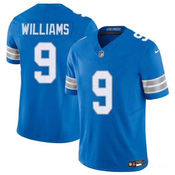 Detroit Lions #9 Jameson Williams Blue 2024 FUSE Vapor Limited Football Jersey