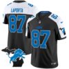 Men’s Detroit Lions 2024 Michigan Patch Vapor Limited Jersey – All Stitched – Alternate – Sam Laporta
