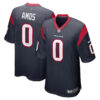 Houston Texans #0 Adrian Amos Game Jersey – Navy