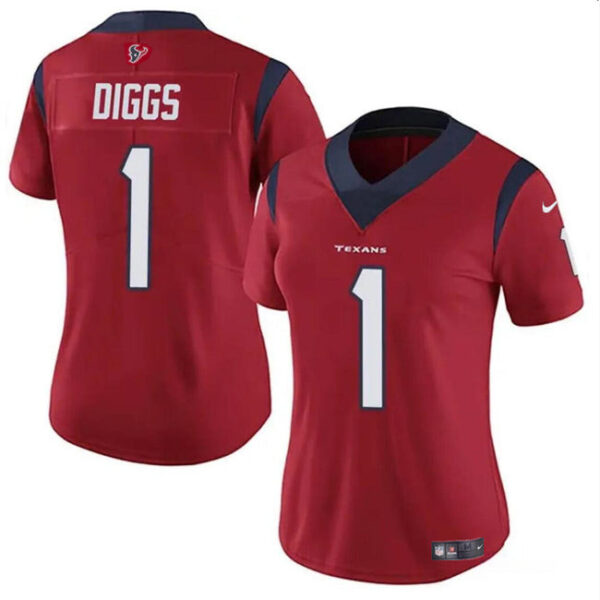 Houston Texans #1 Stefon Diggs Red Vapor Untouchable Limited Stitched Jersey